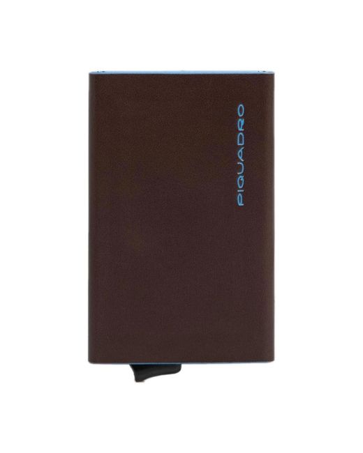 Piquadro Accessoires ,Bruin ,Leer Pop-Up Kaarthouder in het Brown voor heren