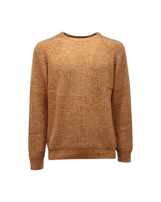 Impure Brown Round-Neck Knitwear for men