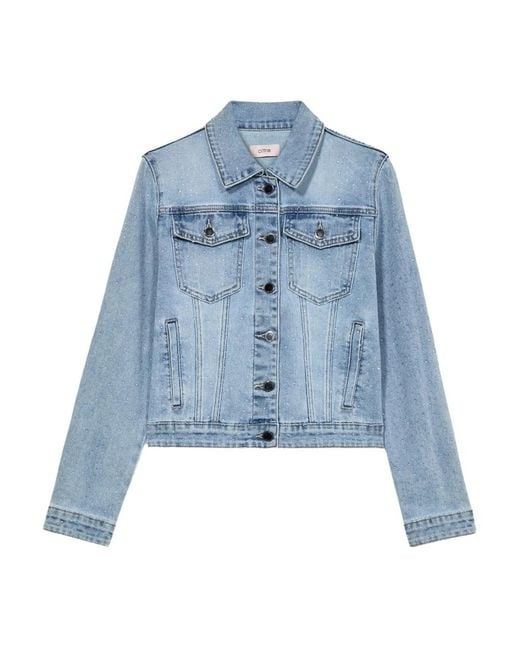Denim Jackets Oltre de color Blue