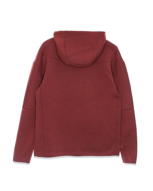 Nike Leichtes Herren-Kapuzenpullover Tech Fleece Po Hoodie Zedernholz/Schwarz in Red für Herren