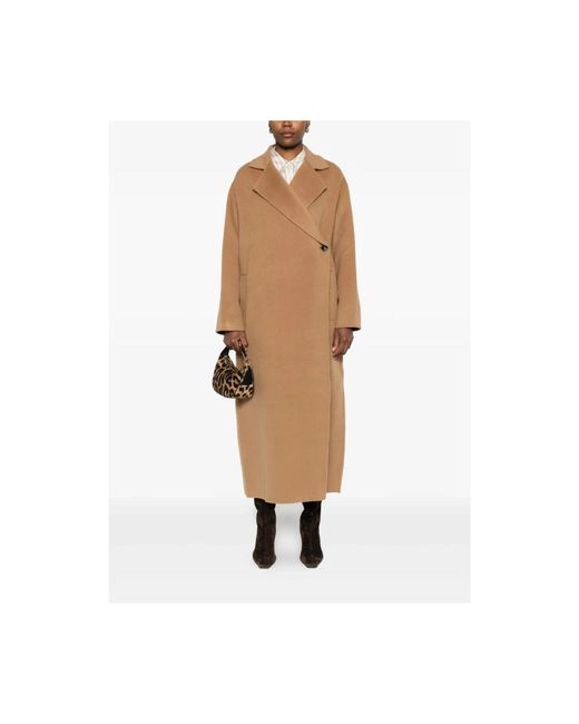 Soft Goat Natural Single-Breasted Coats