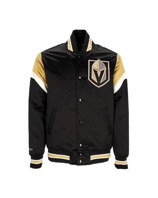 Mitchell & Ness Nhl Heavyweight Bomberjacke Mit Vegas Golden Knights Logo in Black für Herren