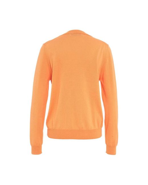 Mauro Grifoni Orange Round-Neck Knitwear