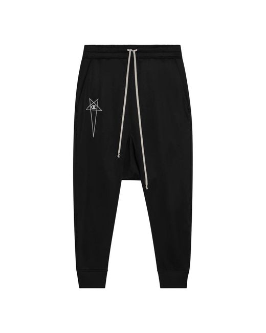 Rick Owens Black Sweatpants for men