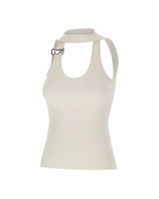 Coperni Natural Sleeveless Tops