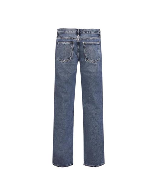 Agolde Blue Straight Jeans