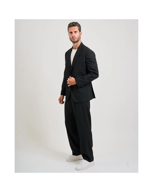 HUGO Schwarzes Twill Anzug Set in Black für Herren