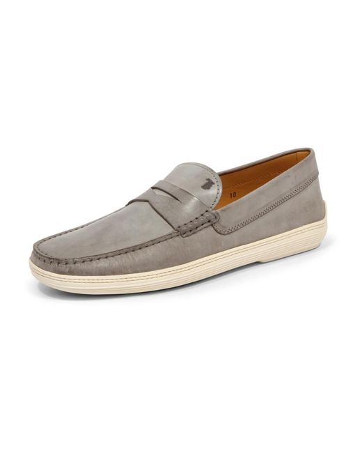Tod's Vintage-Effekt Loafer Bootsschuh in Gray für Herren