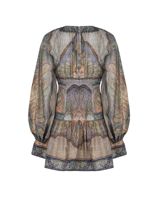 Zimmermann Gray Short Dresses