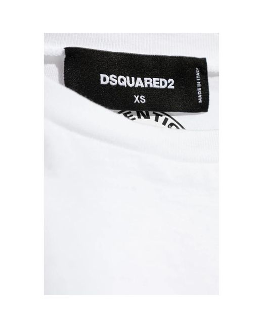 DSquared² White T-shirt mit logo