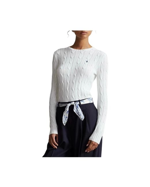 Polo Ralph Lauren White Round-Neck Knitwear