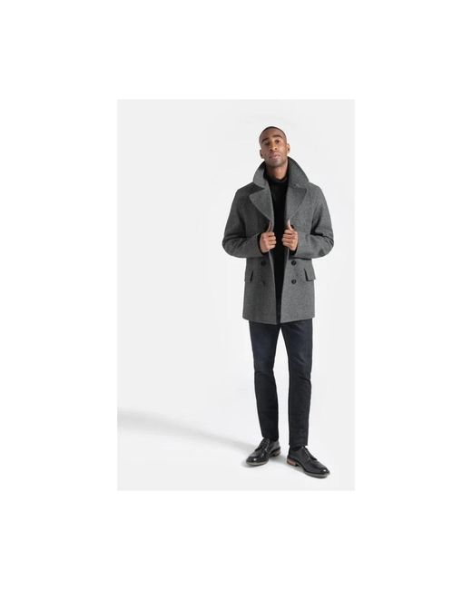 Gloverall Jassen ,Grijs ,Katoen Churchill Reefer Peacoat in het Gray voor heren