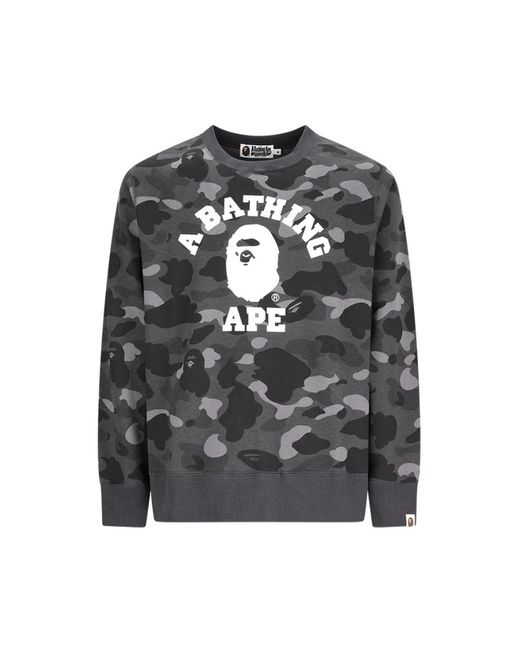 A Bathing Ape Gray Sweatshirts for men