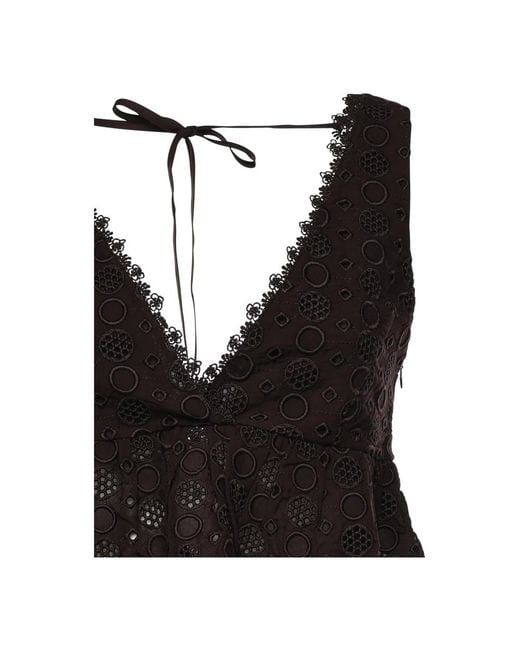 Pinko Black Sleeveless Tops