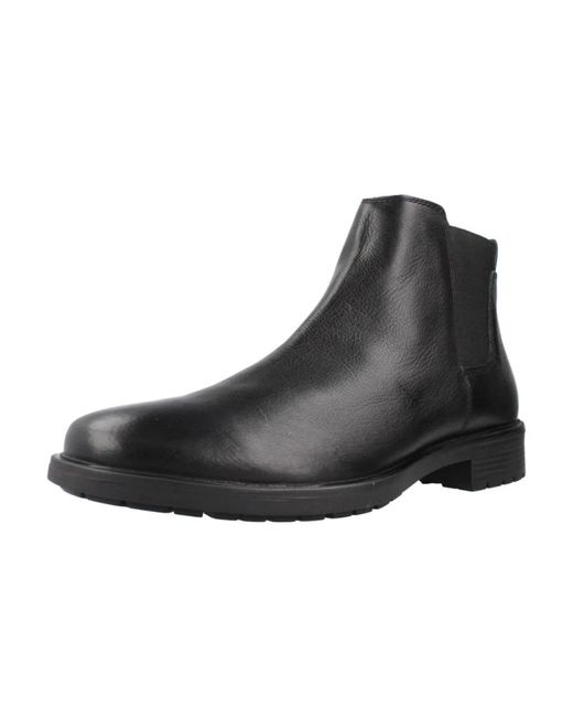 Geox Stilvolle chelsea boots mit kapsian-detail,klassische chelsea boots im kapsian-stil in Black für Herren