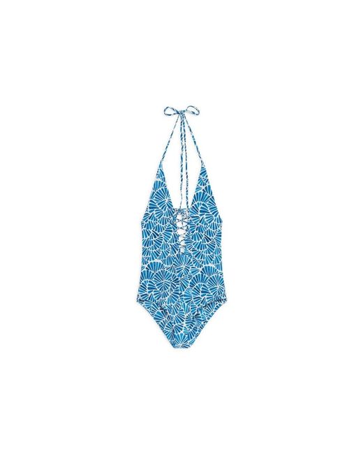 Maliparmi Blue Intero Shell Badeanzug
