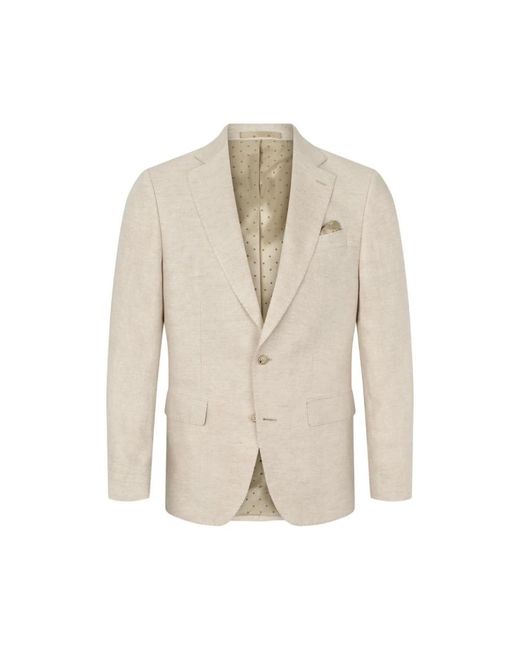 Sand Jassen ,Wol Elegante Star Model Blazer in het Natural voor heren