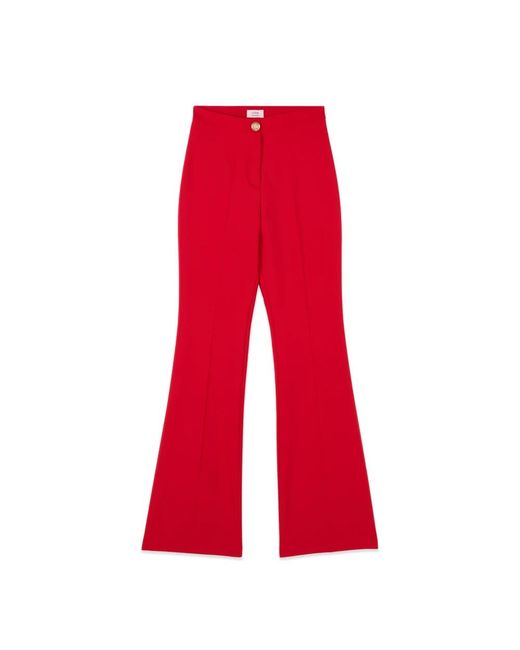 Oltre High-Waisted Flare Pants in het Red