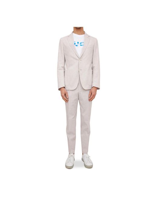 Boss White Single Breasted Suits for men