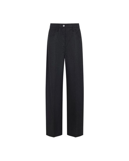 Prada Broeken ,Grijs ,Wol Virgin Wool Pants in het Blue