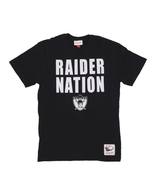 Mitchell & Ness Tops ,Zwart ,Katoen Oakland Raiders Nfl T-Shirt in het Black voor heren