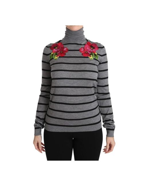 Suéter de cuello de tortuga de seda de cachemir de Dolce & Gabbana de color  Negro | Lyst