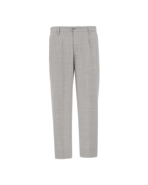 BRIGLIA Gray Suit Trousers for men
