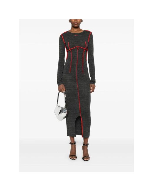Off-White c/o Virgil Abloh Black Knitted Dresses