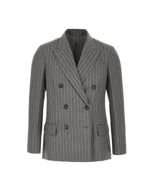 Brunello Cucinelli Jassen ,Grijs ,Wol Stijlvolle Jassen En Vesten Collectie in het Gray