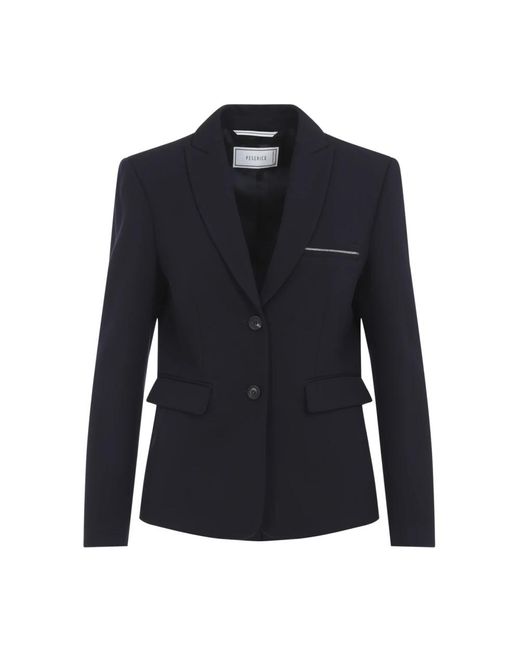 Peserico Compact Two-Way Stretch Blazer in het Blue