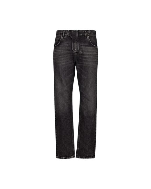 Balmain Gray Straight Fit Jeans for men