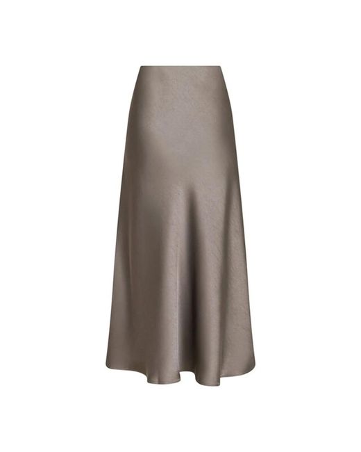 Neo Noir Brown Midi Skirts