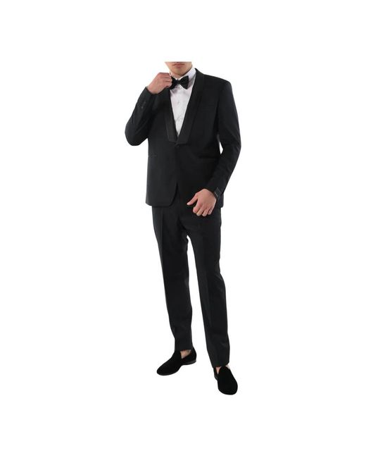 Tagliatore Black Single Breasted Suits for men