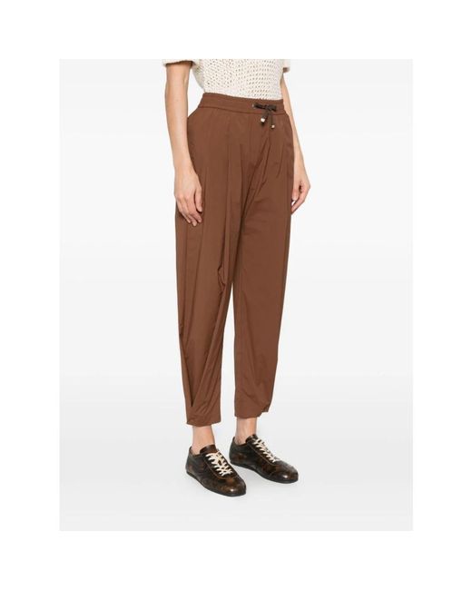 Herno Brown Cropped Trousers