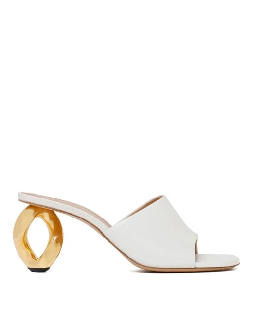 J.W. Anderson White Heeled Mules