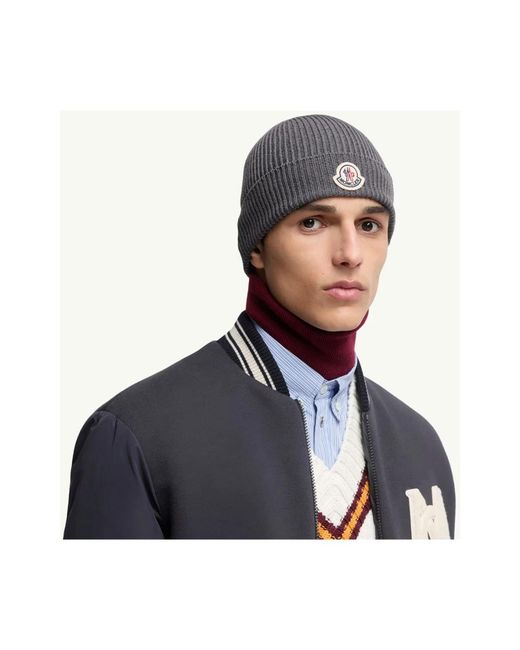 Beanies di Moncler in Gray da Uomo