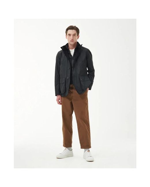 Barbour Jassen ,Zwart ,Katoen Century Wax Jacket in het Black voor heren