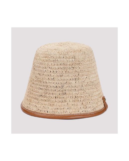Jacquemus Natural Raffia Bucket Hat for men