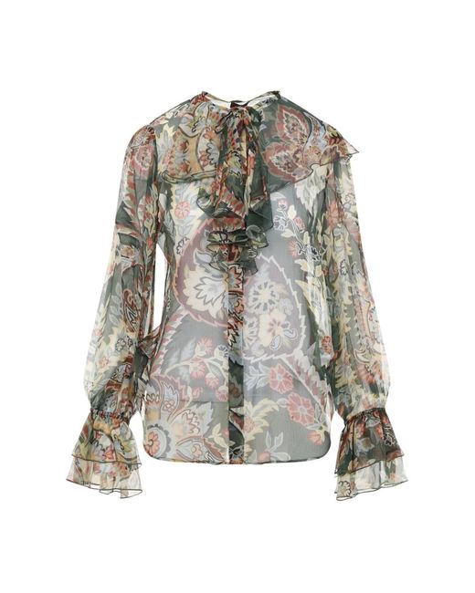 Etro Gray Blouses