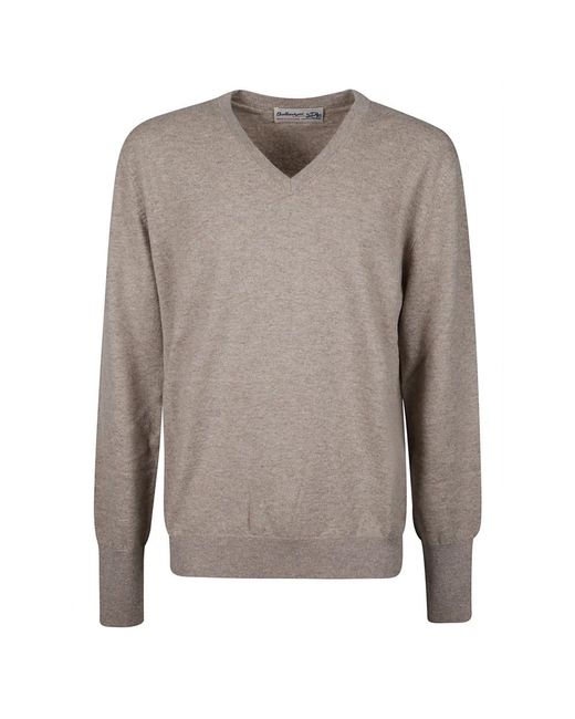 Ballantyne Gray Cashmere Knitwear for men