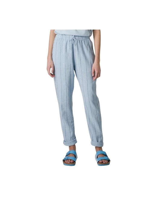 Pantaloni a righe in lino di Deha in Blue