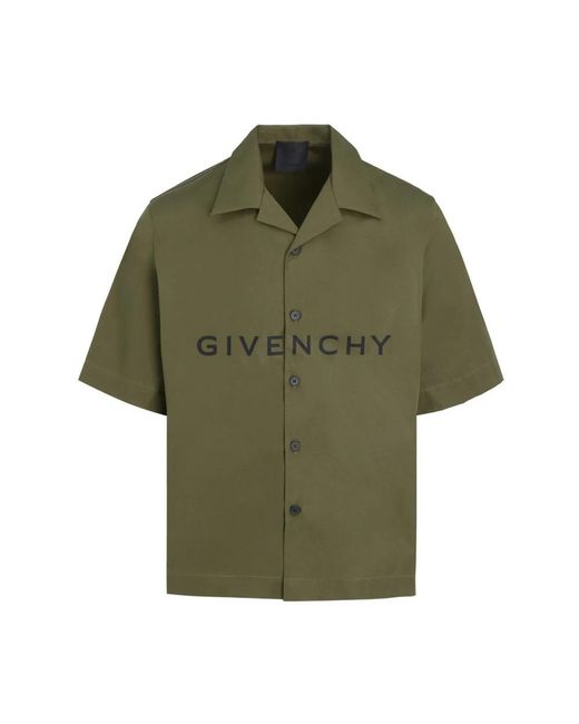Givenchy Green Short Sleeve Shirts