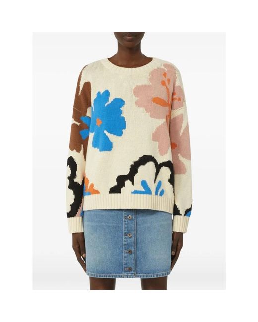 Weekend by Maxmara Blue Round-Neck Knitwear