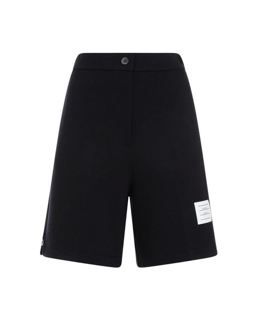 Denim shorts Thom Browne de color Black