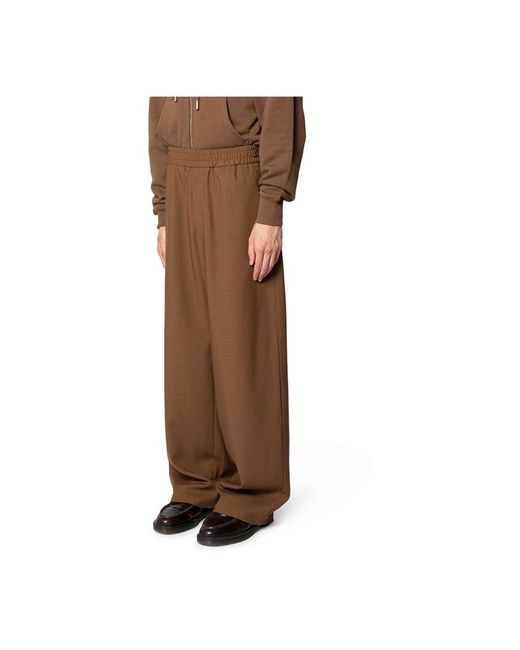 Wide Trousers di AMI in Brown da Uomo