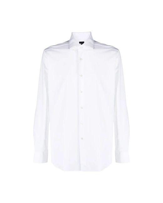 Xacus Button-down langarmhemd in White für Herren