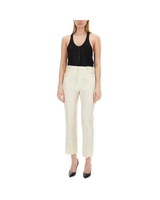 Tom Ford Geribbelde Henley Tanktop in het Black