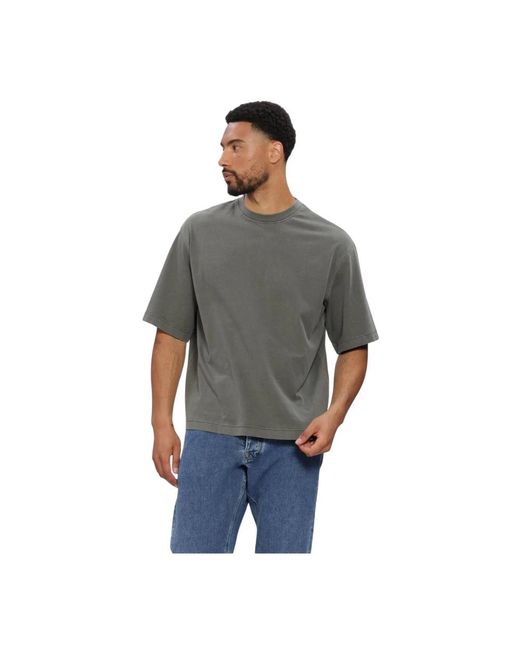 SELECTED Slhboxycory Ss O-Neck Tee in het Gray voor heren