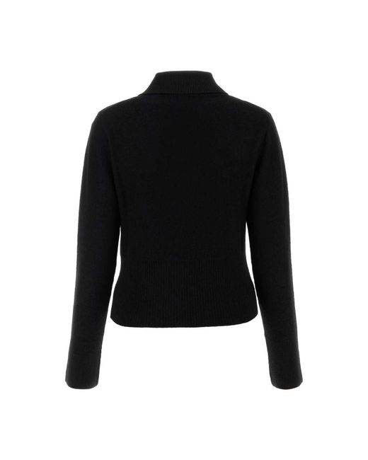 Jil Sander Truien & Vesten ,Zwart ,Wol Zwarte Wollen Coltrui in het Black