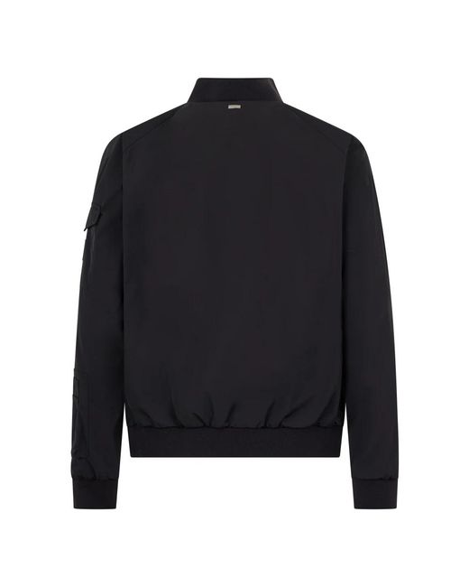 Herno Black Bomber Jackets for men